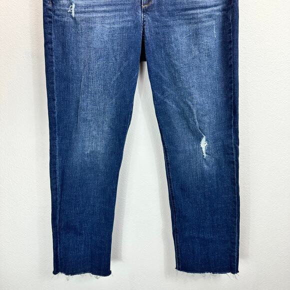 Democracy "Ab"solution Straight Jeans Raw Hem Size 12 - Picture 4 of 13